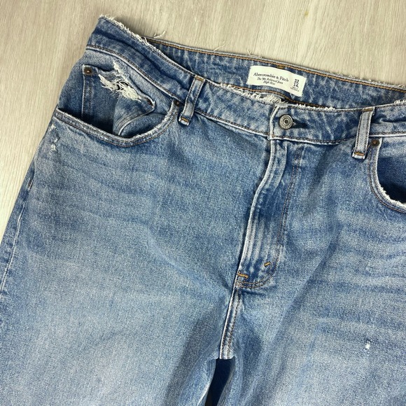 Abercrombie & Fitch Denim - Abercrombie Fitch 90s Relaxed Jean High Rise Curve Love Women 32 x 34 14 LONG